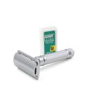 Edwin Jagger Double Edge Safety Razor - Premium Stainless Steel Shaving Tool - Buy Online on GoSupps.com