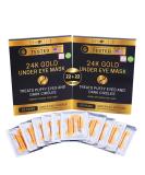 Bisou Bisou Bisou 24K Gold Under Eye Patches |Help To Reduce Dark Circles and Puffiness | Wrinkles Patches with Hydrogel | Collagen Eye Pad Improves Elasticity Self Care | 22 Pairs (Pack of 2) - Buy Online on GoSupps.com