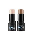 Professional Highlight & Bronze Contour Stick - Easy Makeup for Facial Shaping | Durable 60g Stick (Medium #1.4) - International Shipping Available - Buy Online on GoSupps.com