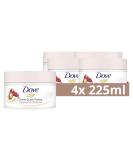 Dove cream-shower peeling pomegranate & shea butter scrub body peeling for smooth skin skin care with jojobawachs pearls 4x 225 ml body cream body lotion - Buy Online on GoSupps.com