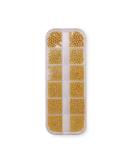0.6mm Mini Stainless Steel Nail Beads - Gun Grey Rose Gold Caviar DIY Tool for Nail Art Decorations - 6 Sizes - Gold Color - Buy Online on GoSupps.com