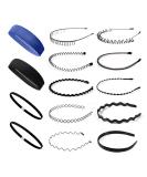 Shop Unisex Metal Hair Bands - 14 PC Slip-Resistant Elastic Accessories for Sports Yoga & Concerts - Buy Online on GoSupps.com