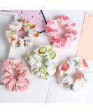 OpenSeseme Floral Hair Scrunchies - 5 Pack Stylish Boho Hair Ties for Women | Soft, Silky, and Cute Hair Accessories for Spring and Summer - Buy Online on GoSupps.com