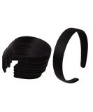 Black Satin Covered Headbands for Women or Teens - 24 Pack (4.8 x 5.75 x 1 In) - Buy Online on GoSupps.com
