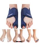 2022 Updated Toe Separator Bunion Corrector Set - Bunion Splint & Hallux Valgus Brace Kit for Bunion Pain Relief - Orthopedic Toe Alignment Tool with Free Blue Exercise Strap - Buy Online on GoSupps.com