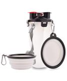 Moacc 800ml 2-in-1 Portable Dog Water Bottle & Bowls Foldable Water Bowl for Camping Hiking & Training (White) - Buy Online on GoSupps.com