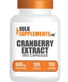 BulkSupplements Cranberry Extract Capsules 500mg - 120 Veg Capsules - Women's Cranberry Supplement - Buy Online on GoSupps.com