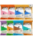 QUANTUM Energy Square | Organic Caffeinated Energy Protein Bars | 10g | Plant Based | Gluten Free | Vegan | Dairy & Soy Free | Non-GMO | MCT Oil | Breakfast Bar | Healthy Snacks | Variety | 8 Pk Variety 8 pack - Buy Online on GoSupps.com