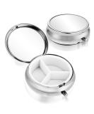 Sibba Metal Pill Box - Small Travel Organizer for Vitamins Fish Oil & Supplements - Multi-Functional Medicine Tin for Daily Use & Trips - Buy Online on GoSupps.com