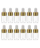 12PCS 3ML Refill Glass Essential Oil Dropper Bottles Makeup Cosmetic Sample Container Jar Pot with Eye Glass Dropper Aromatherapy Perfume Sample Attar Vials DIY Beauty Tools(Transparent) - Buy Online on GoSupps.com