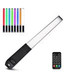 Portable LED Photography Light Wand, LUXCEO Handheld LED Video Light 1000 Lumens CRI 95+ USB Rechargeable with Remote Control, Carry Bag, Adjustable Color Temperature 3000K-6000K and 36 Colors - Buy Online on GoSupps.com