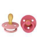 BIBS COLOUR Anatomical Schnuller 2 Pack | BPA-Free Natural Rubber Dummies for 6-18 Months | Jaw-Friendly Design | Made in Denmark | Dusty Pink/Coral - Buy Online on GoSupps.com