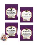 Jakemans Blackcurrant Throat and Soothing Menthol Sweets - Pack of 4X 73g | Refreshing Blend | Premium Ingredients | Free from Artificial Colour or Flavour | Includes Jaspem Greeting Card - Buy Online on GoSupps.com