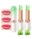 Evpct 2Pcs Aloe Vera Tinted Lip Balms | Color Changing Lipstick Balm Stain Gift Set | Long Lasting Korean Lip Tint Plumper Gloss - 2 Count - Buy Online on GoSupps.com