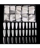 Alexnailart 500 Pcs French Acrylic Fake Nails Complete Cover Artificial Fingernails Set in 10 Sizes & 3 Colors with Box - Buy Online on GoSupps.com