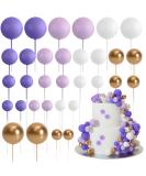 Astaron 32 Pieces Mini Balloon Cake Toppers - Purple & Gold Rabbit Decorations for Weddings Baby Showers & Birthdays - Buy Online on GoSupps.com