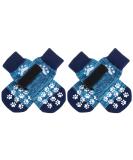 Expawlora Non-Slip Dog Socks - Soft & Breathable Paw Protection for All Dogs - Adjustable Straps & Traction Control for Wooden Floors - M Medium (4 Count) - Blue - Buy Online on GoSupps.com