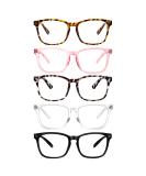 5 Pack Blue Light Blocking Reading Glasses,Spring Hinge Computer Readers for Women Men,Anti UV Ray Filter Nerd Eyeglasses Mix 1.25 x - Buy Online on GoSupps.com