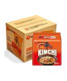 Nong Shim Kimchi Ramyun Instant Noodle Soup Halal 120g (Pack of 40) Include Free CNMART Chopsticks - Buy Online on GoSupps.com