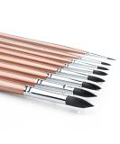 Transon Round Watercolor Detail Paint Brushes Goat Hair 8pcs for Watercolors,Acrylics,Inks,Gouache,Oil and Tempera - Buy Online on GoSupps.com