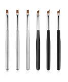 French Tip Nail Brushes Set - Oblique Head French Manicure Brushes for Perfect Nail Art - Wood Handle Moon Shape Nail Design Tools - Buy Online on GoSupps.com