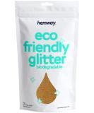 Hemway Biodegradable Eco Body Glitter - Cosmetic Safe Gold Holographic 100g Fine Grade 1/128 | International Shipping Available - Buy Online on GoSupps.com