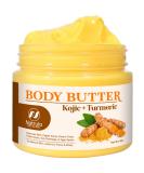 Turmeric & Kojic Body Butter - Natural Skin Brightening Lotion for Even Tone Scars & Sun Damage - Whipped Shea Butter Cream - Buy Online on GoSupps.com