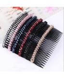 KIMUWHI 6PCS Crystal Beaded Hair Side Comb Set - Women's Black Hair Accessories - Buy Online on GoSupps.com