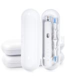 Uraqt Travel Protective Cover & Replacement Brush Heads for Oral-B & Philips - 3 Piece White Smooth Case - Buy Online on GoSupps.com