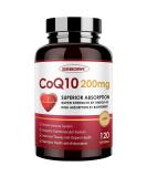 CoQ10 200mg Softgels with PQQ, BioPerine & Omega-3 | 120 Servings | High-Absorption Coenzyme Q10 Supplement | Powerful Antioxidant for Heart Health & Energy | 120 Count - Buy Online on GoSupps.com