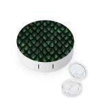 Buy Green Dragon Scale Round Contact Lens Case | Portable Kit with Mirror | Cute & Functional Contact Lens Box for Travel - Buy Online on GoSupps.com