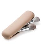 Fvion Large Silicone Makeup Brush Holder | Makeup Brush Organizer with Magnetic Anti-Fall Pocket | Khaki Cosmetic Brush Storage - Buy Online on GoSupps.com