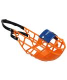 Amathings Super Kennel Muzzle - Soft Orange with Watched Nose Piece | Ideal for Dogs Freewheeling Kennels & Running - Buy Online on GoSupps.com