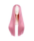 MapofBeauty 28 Inch Women's Long Straight Synthetic Wig in Light Hot Pink - Buy Online on GoSupps.com