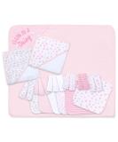 The Peanutshell Baby Girls Hooded Bath Towel and Wash Cloth Set - 23 Piece Pink Floral & Cheetah Print Gift Set - Buy Online on GoSupps.com