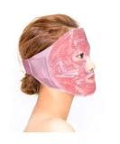 LotFancy Gel Beads Face Mask - Hot Cold Therapy for Full Face, Reduce Migraines, Headache, Stress, Puffy Eyes & Dark Circles - Adjustable Strap, Soft Fabric - Reusable Pink - Buy Online on GoSupps.com