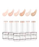Nicedeco 6-Color Rubber Base Gel Set | 8ml HEMA-Free Soak Off Nail Gel | International Shipping - Buy Online on GoSupps.com