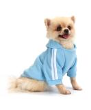 QiCheng&LYS Dog Coat Cute Cotton Hoodies for Pets | Warm Sweater for Dogs Puppies & Cats (Blue XS) Shop Now! - Buy Online on GoSupps.com