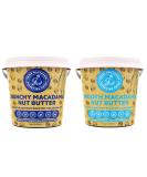 Smooth Macadamia 1kg and Crunchy Macadamia 1kg nut butter bundle - Made with Macadamia Nuts - No Added Oils Salts & Sugars - Coeliac Keto Paleo & Vegan Friendly - Made in the UK - Buy Online on GoSupps.com