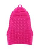 Buy Makeup Brush Cleaner Glove Mat - Silicone Cosmetic Scrubber for Face & Eye Brushes - Pink (Rose Red) - International Shipping Available - Buy Online on GoSupps.com