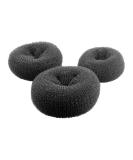 Amorar 3-Piece Women's Hair Chignon Pad Set | Donut Ring Shapers for Perfect Hair Knots | Black Hair Cushion & Roller - Buy Online on GoSupps.com