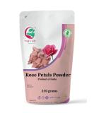 Rose Flower Powder 250g | Natural Tea & Smoothie Ingredient | Soothing Face Mask & Toner | Yogis Gift  - Buy Online on GoSupps.com