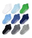 CozyWay Baby Non-Slip Toddler Socks 6-12 Months Boys - 9 Pairs - Buy Online on GoSupps.com