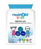 Health4All Kids Methyl B's 180 Tablets - Stress & Mood Support for Children - Vegan Sublingual B12, 5-MTHF, B6 - 180 Count - Buy Online on GoSupps.com