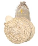 Turkish Style Sisal Loofah 2-Pack - Handwoven Agave Fiber Shower Sponge - Large Exfoliating Body Scrubber with Soap Pocket & Loop - Organic Vegan Bath Accessories - Buy Online on GoSupps.com