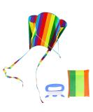VIKY Dragons Kite for Kids - Colorful Pocket Kite 30m Dragon Cord Beginner Friendly Outdoor Flight Toy - 82cm x 52cm Rainbow Kites for Children and Adults - Buy Online on GoSupps.com