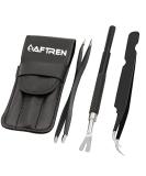 AFTREN Tick Remover Pet Care Tool Set Flea Comb Real Bamboo Contour Grip Handle Dogs Cats Horses 5 Pcs Stainless Steel Fleas Ticks Remover Kit - Buy Online on GoSupps.com