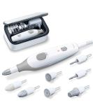 Beurer MP32 Electric Nail Drill 7 Attachments 3 Speeds with Storage Case - Nail Care Tool Kit for Manicure Pedicure - 7 Piece Set - Buy Online on GoSupps.com