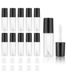 Molain empty tubes lip gloss tubes 10 pieces refillable tubes clear cosmetics container lip gloss tube for lip gloss cosmetics make-up (black) - Buy Online on GoSupps.com
