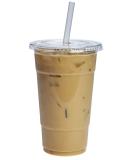 Comfy Package 24 oz. Crystal Clear Plastic Cups with Flat Lids - 100 Sets - Buy Online on GoSupps.com